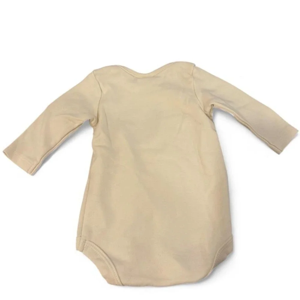 Starting Out Baby Reindeer Bodysuit Cream Long Sleeve Holiday Christmas 3M